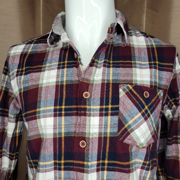 Orginal Weatherproof Vintage Men's Long Sleeve Flannel- Size: Large- Red / White - Picture 3 of 9